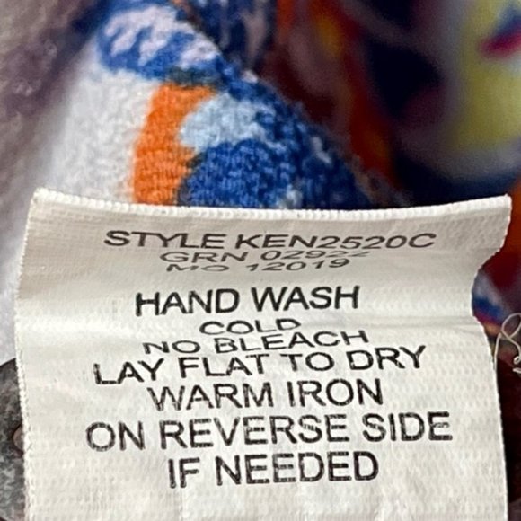 Fig & Flower Textured Paisley Striped Tunic - Red/Blue on White - S - Picture 8 of 10